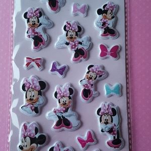 24 Disney Puffy Minnie Stickers